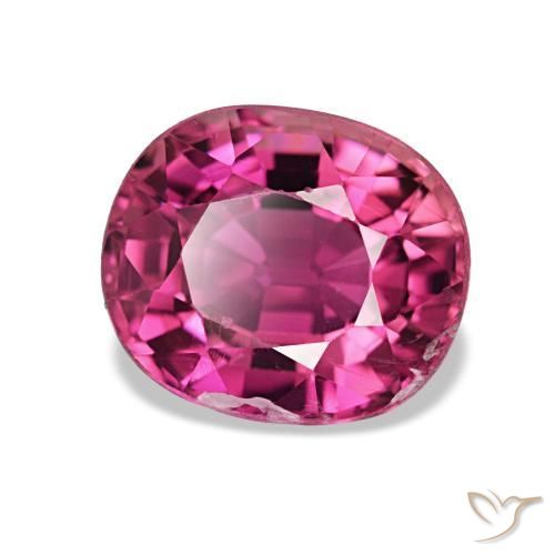 Turmalina rosa natural de 1,95 ct, corte óvalo, SI