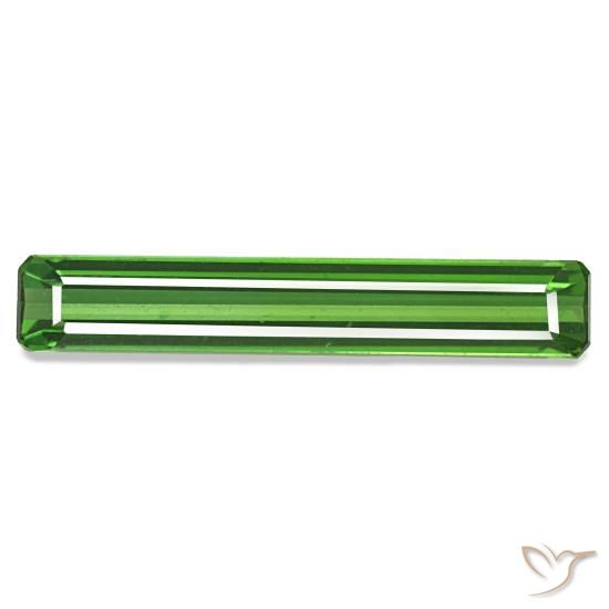 Turmalina verde de 1,67 ct, corte esmeralda, VVS-VS