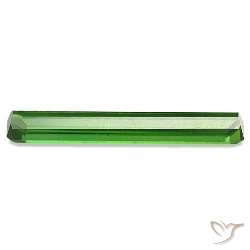 Turmalina verde natural de 1,67 ct, corte esmeralda, VVS-VS