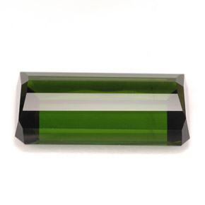 Turmalina verde natural de 9,80 ct, corte esmeralda, VVS-VS