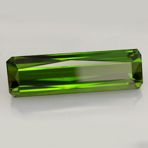 Turmalina verde natural de 13,18 ct, corte esmeralda, VVS