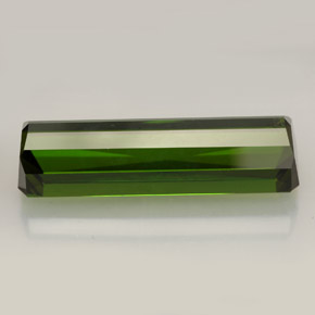 Turmalina verde natural de 13,18 ct, corte esmeralda, VVS