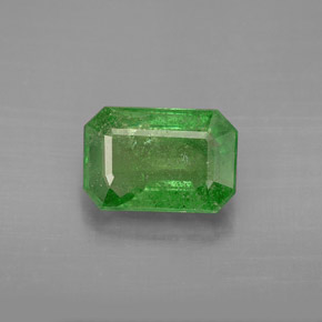granate tsavorita Verde natural de 3.08 ct, corte esmeralda, SI