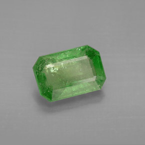 granate tsavorita Verde natural de 3.08 ct, corte esmeralda, SI
