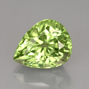 granate tsavorita Verde natural de 4.95 ct, En forma de pera, VS