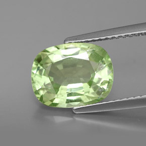 granate tsavorita Verde claro natural de 3.42 ct, Corte Cojín, SI