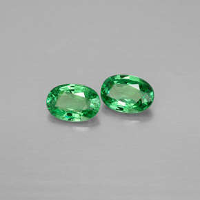 Gemas de granate tsavorita verde natural de  ct, corte óvalo, VS-SI