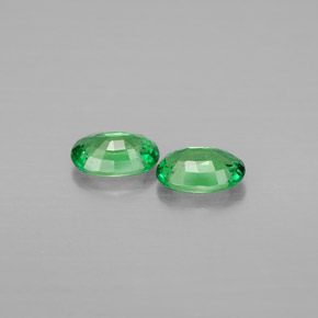 Gemas de granate tsavorita verde natural de  ct, corte óvalo, VS-SI