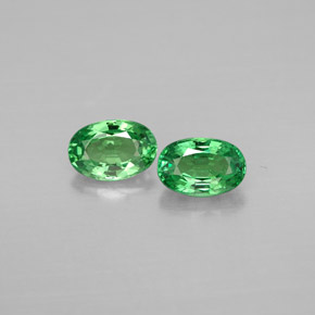 Gemas de granate tsavorita verde natural de  ct, corte óvalo, VS-SI