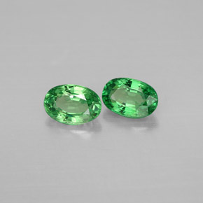 Gemas de granate tsavorita verde natural de  ct, corte óvalo, VS-SI