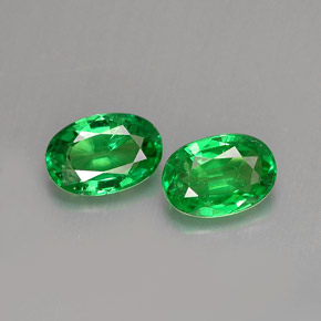 Gemas de granate tsavorita verde natural de  ct, corte óvalo, VVS-VS