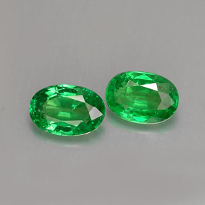 Gemas de granate tsavorita verde natural de  ct, corte óvalo, VVS-VS