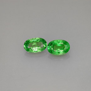 Gemas de granate tsavorita verde natural de  ct, corte óvalo, SI