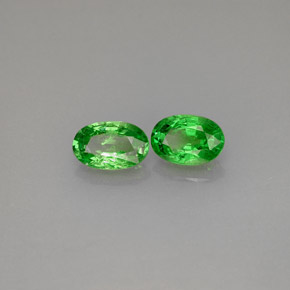 Gemas de granate tsavorita verde natural de  ct, corte óvalo, SI