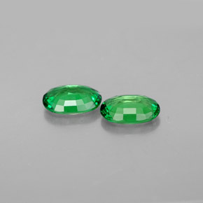Gemas de granate tsavorita verde natural de  ct, corte óvalo, VVS-VS