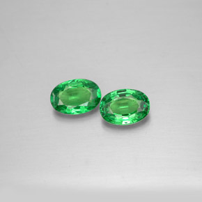 Gemas de granate tsavorita verde natural de  ct, corte óvalo, VS-SI