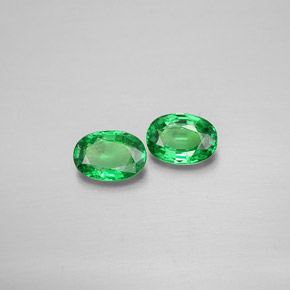 Gemas de granate tsavorita verde natural de  ct, corte óvalo, VS-SI