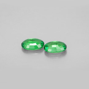 Gemas de granate tsavorita verde natural de  ct, corte óvalo, VS-SI