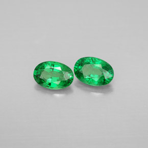 Gemas de granate tsavorita verde natural de  ct, corte óvalo, VS