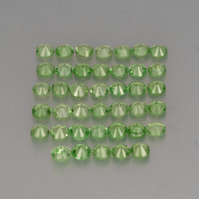 Gemas de granate tsavorita verde natural de  ct, corte redondo, VS