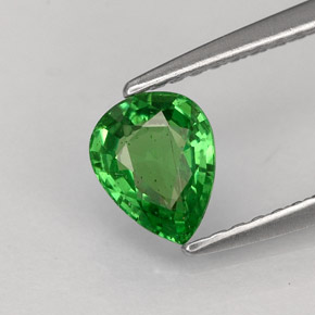 Granate tsavorita verde natural de 0,70 ct, en forma de pera, SI