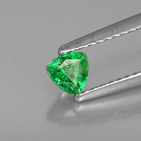 Granate tsavorita verde natural de 0,34 ct, trillón, VS