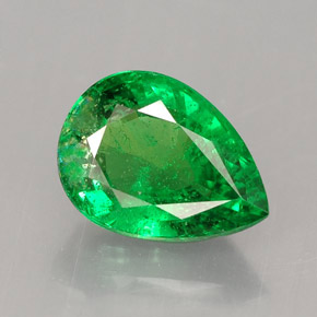Granate tsavorita verde natural de 2,06 ct, en forma de pera, SI