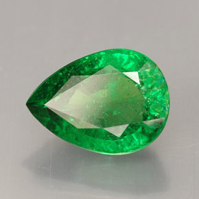 Granate tsavorita verde natural de 2,06 ct, en forma de pera, SI