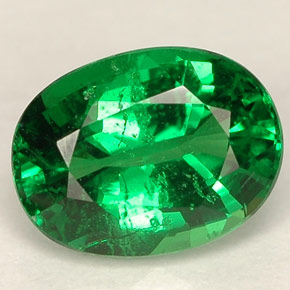 Granate tsavorita verde natural de 2,08 ct, corte óvalo, VS-SI