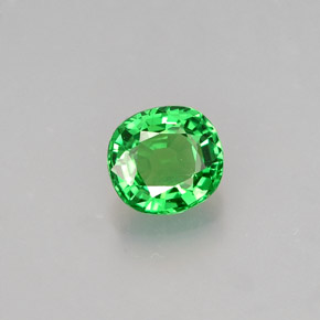Granate tsavorita verde natural de 0,59 ct, corte cojín, VS
