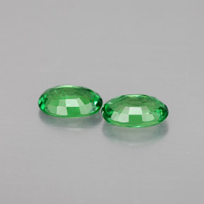 Gemas de granate tsavorita verde natural de  ct, corte óvalo, VVS-VS