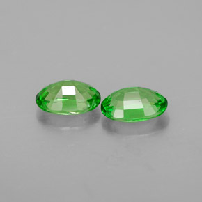 Gemas de granate tsavorita verde natural de  ct, corte óvalo, VS