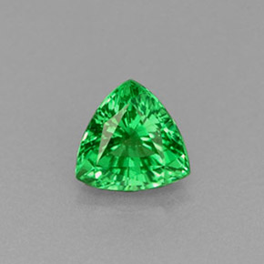 Granate tsavorita verde natural de 0,55 ct, trillón, VS