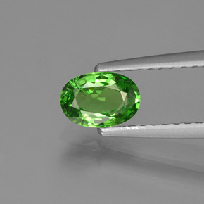Granate tsavorita verde natural de 0,58 ct, corte óvalo, VVS-VS