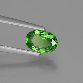 Granate tsavorita verde natural de 0,58 ct, corte óvalo, VVS-VS
