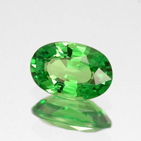Granate tsavorita verde natural de 0,53 ct, corte óvalo, VVS