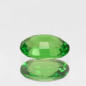Granate tsavorita verde natural de 0,53 ct, corte óvalo, VVS