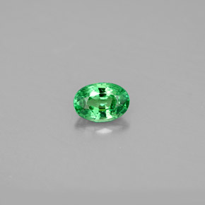 granate tsavorita Verde cromo natural de 0.56 ct, Corte Óvalo, VS