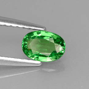 granate tsavorita Verde cromo natural de 0.61 ct, Corte Óvalo, VVS-VS
