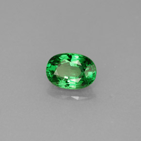 granate tsavorita Verde cromo natural de 0.69 ct, Corte Óvalo, VS