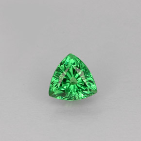 Granate tsavorita verde natural de 0,41 ct, trillón, VS