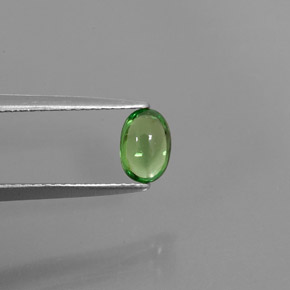 granate tsavorita Verde cromo natural de 0.63 ct, Corte Óvalo, Transparente