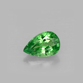 Granate tsavorita verde natural de 0,51 ct, en forma de pera, VS