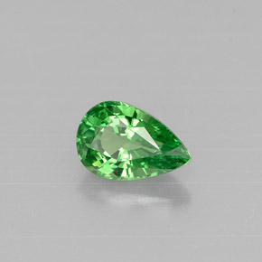 Granate tsavorita verde natural de 0,51 ct, en forma de pera, VS