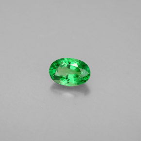 Granate tsavorita verde natural de 0,71 ct, corte óvalo, VS