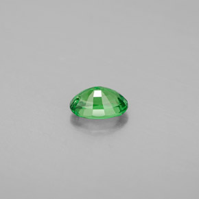 Granate tsavorita verde natural de 0,71 ct, corte óvalo, VS