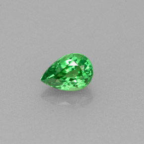 Granate tsavorita verde natural de 0,46 ct, en forma de pera, VVS-VS
