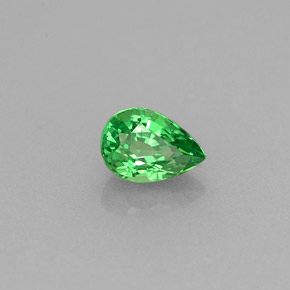 Granate tsavorita verde natural de 0,46 ct, en forma de pera, VVS-VS