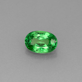 Granate tsavorita verde natural de 0,63 ct, corte óvalo, VVS-VS