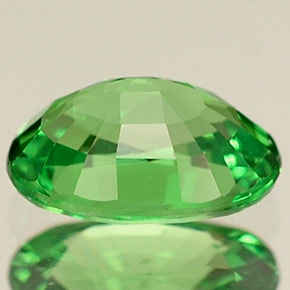 Granate tsavorita verde natural de 0,64 ct, corte óvalo, VVS